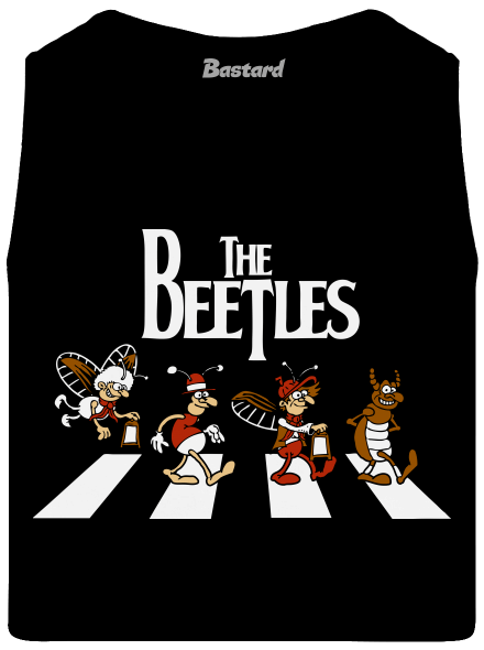 Beatles férfi trikó Black