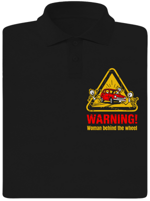 Nő a kormány mögött férfi pólóingek Black