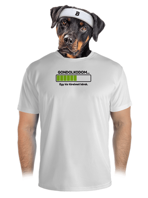 Gondolkodom férfi sportpóló White