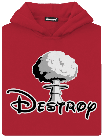 Destroy gyerek kenguruzsebes pulóver Fire Red
