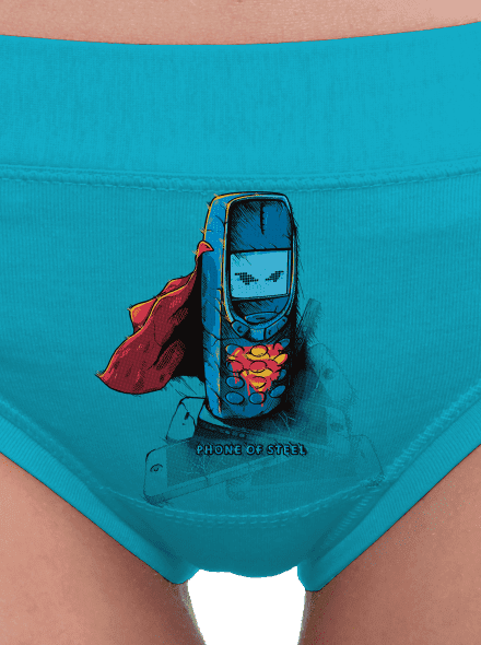 Mobiltelefon acélból női bugyik Turquoise