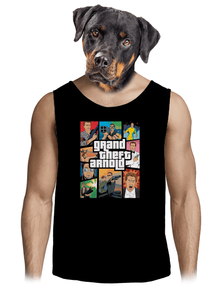 Grand Theft Arnold férfi trikó Black