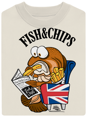 Fish and chips unisex crewneck Off White
