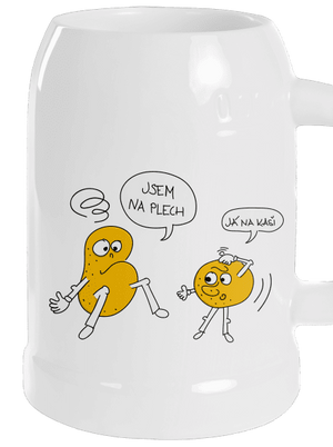 Részeg krumpli söröskorsó White