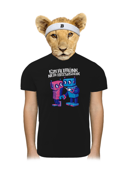 Robotok gyerek sport póló Black