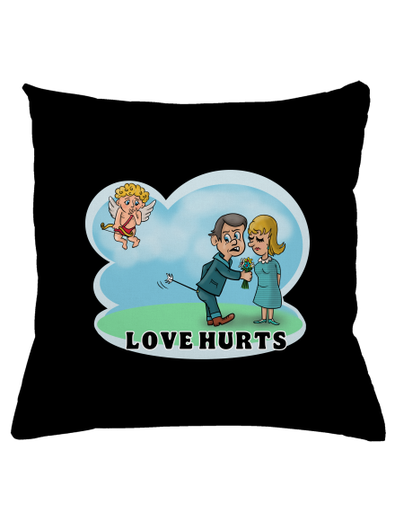 Love hurts párna Black