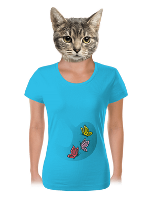 A hasban női póló Blue Atol