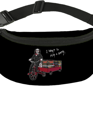 I want to play a game övtáska Black