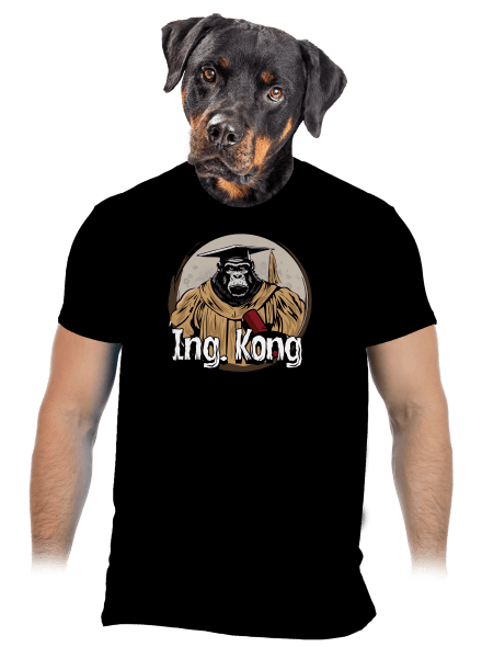 Ing. Kong férfi póló Black