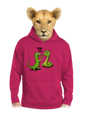 High Five gyerek kenguruzsebes pulóver Hot Pink