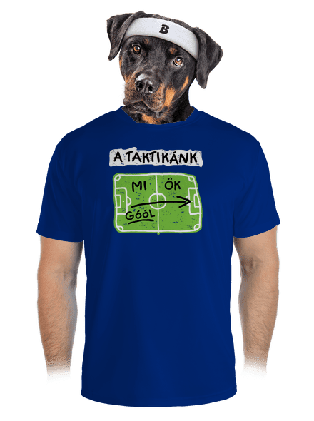 A futballtaktikánk férfi sportpóló Royal Blue Mal