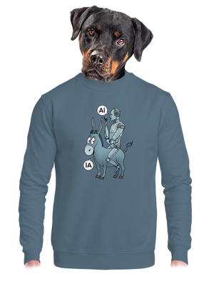 Szamár és AI unisex crewneck Nordic Blue