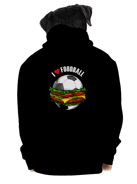 Foodball cipzáras férfi pulóver Black