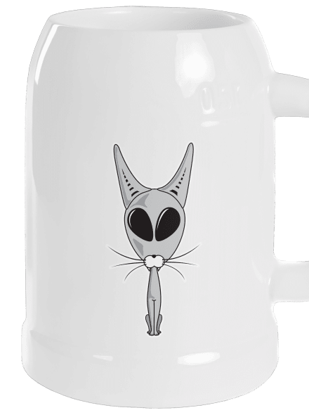 UFO cat söröskorsó White