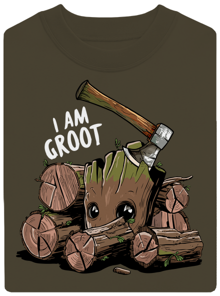 I Am Groot unisex crewneck Urban Khaki