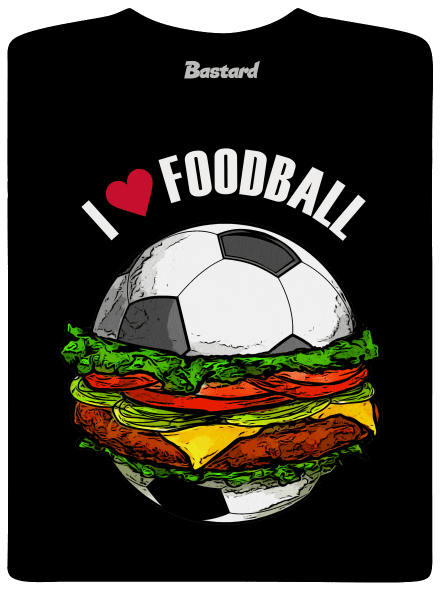 Foodball férfi póló Black