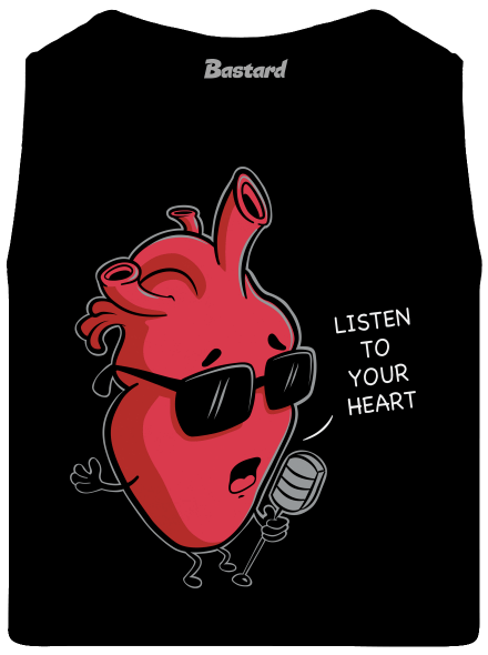 Listen to your heart férfi trikó Black