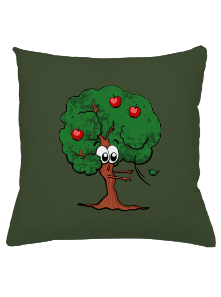 Alma és almafa párna Olive Green