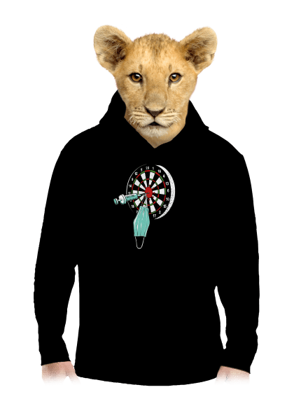 Közbelépés gyerek kenguruzsebes pulóver Black