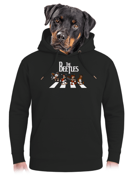 Beatles unisex prémium pulóver Dark Black