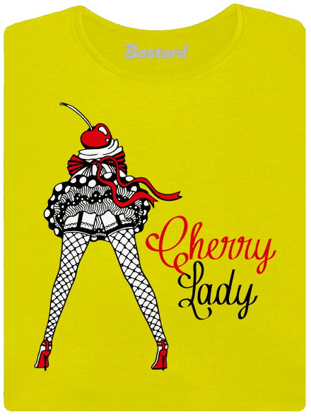Cherry Lady prémium női póló Lemon