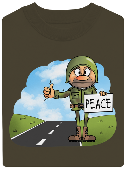 Peace unisex crewneck Urban Khaki