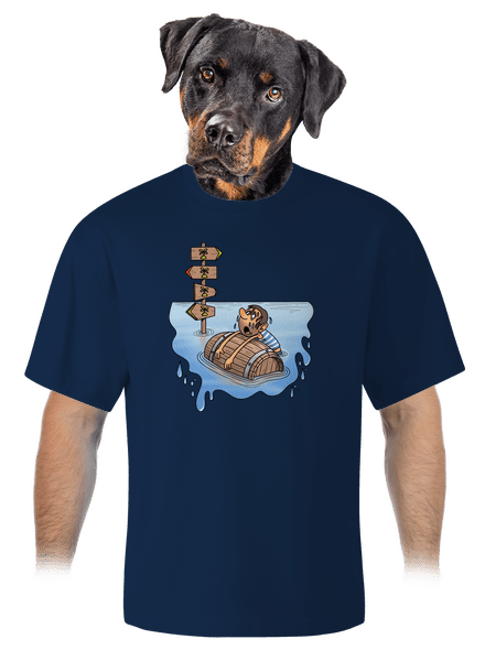 Kitaszított unisex túlméretezett póló Midnight Blue