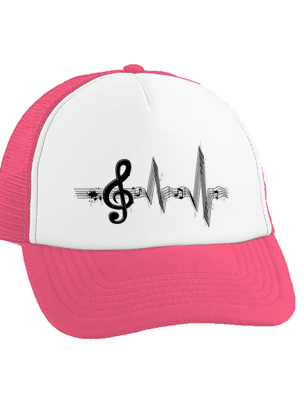 A zene az életem teherautós sapka Fluorescent Pink cap
