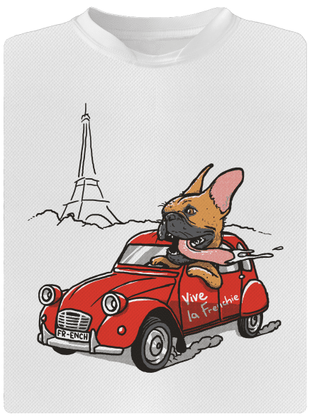 Francia buldog gyerek sport póló White