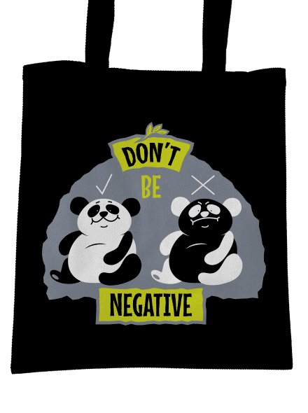 Don't be negative táska Black