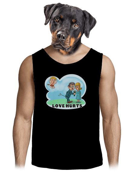 Love hurts férfi trikó Black