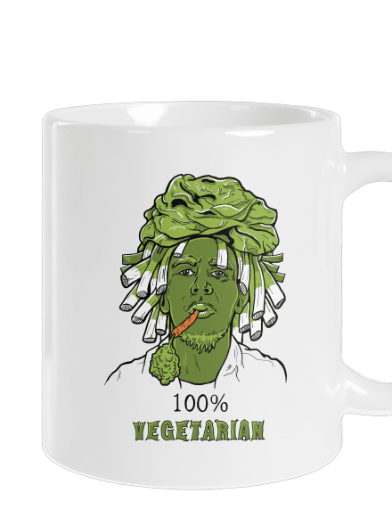 100% vegetáriánus hagyományos bögre White