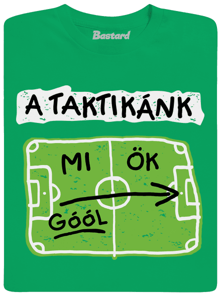 A futballtaktikánk férfi póló Kelly Green