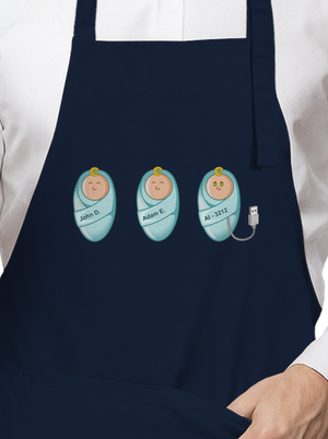 AI baby kötény Navy