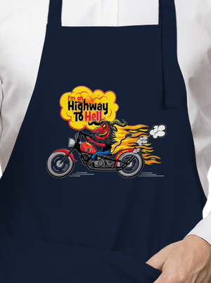 Highway to hell kötény Navy