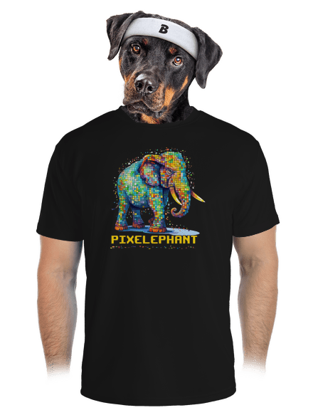Pixelephant férfi sportpóló Black