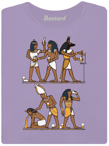 Egyiptomi parti női póló elasztikus alsó szegéllyel Lavender