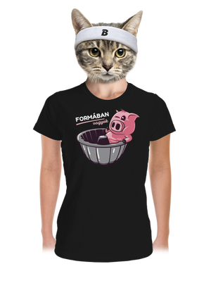 Formában női sportpóló Black