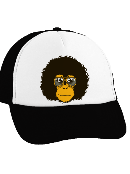 Retró majom teherautós sapka Black cap
