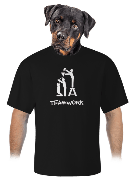 Teamwork unisex túlméretezett póló Black