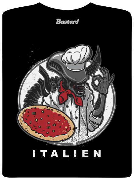 Italien férfi hosszú ujjú póló Black