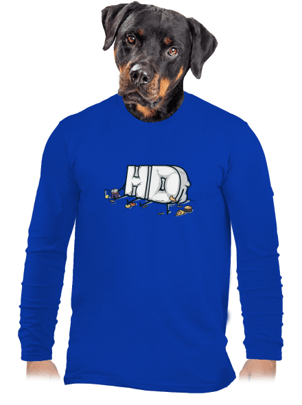  férfi hosszú ujjú póló Royal Blue