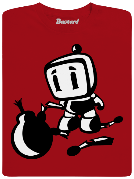 Bomberman férfi hosszú ujjú póló Red