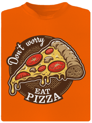 Pizza gyerek sport póló Neon Orange