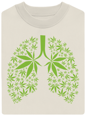 Gandzsa tüdő unisex crewneck Off White