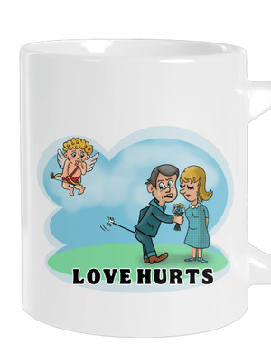 Love hurts nagy bögre White