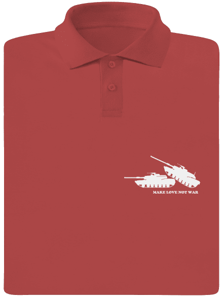 Tankok férfi pólóingek Burgundy