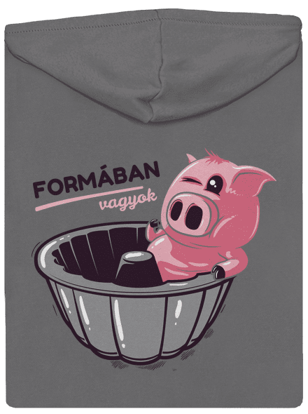 Formában cipzáras női pulóver Steel Gray