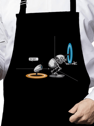 Portal surprise kötény Black