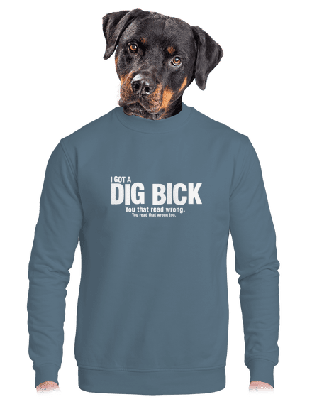 Dig bick unisex crewneck Nordic Blue
